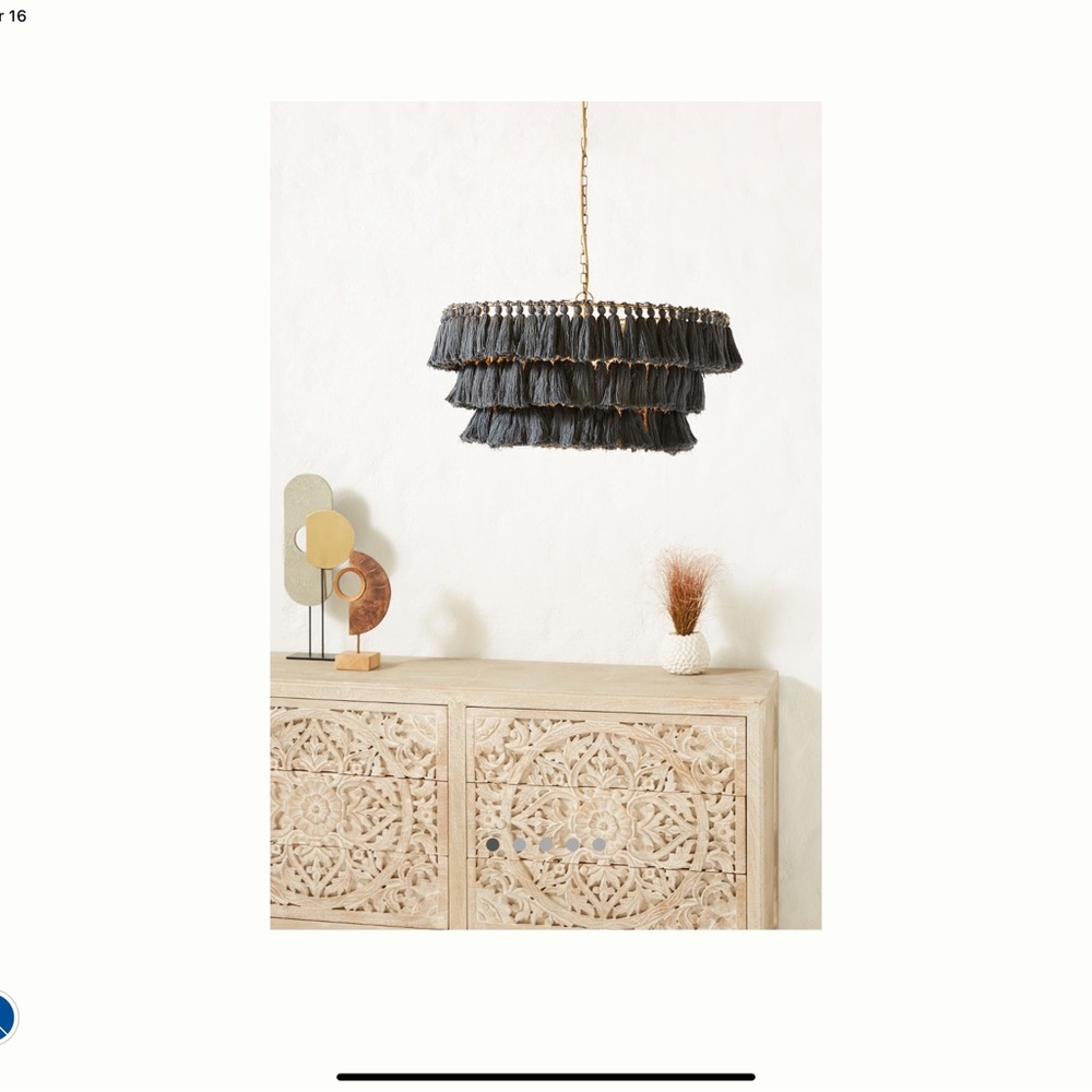 Gray Tiered Chandelier Light